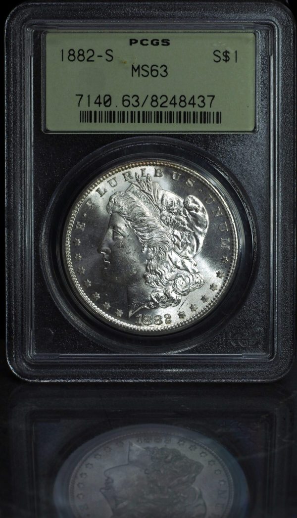 1882-S Morgan Silver Dollar MS63 PCGS obverse