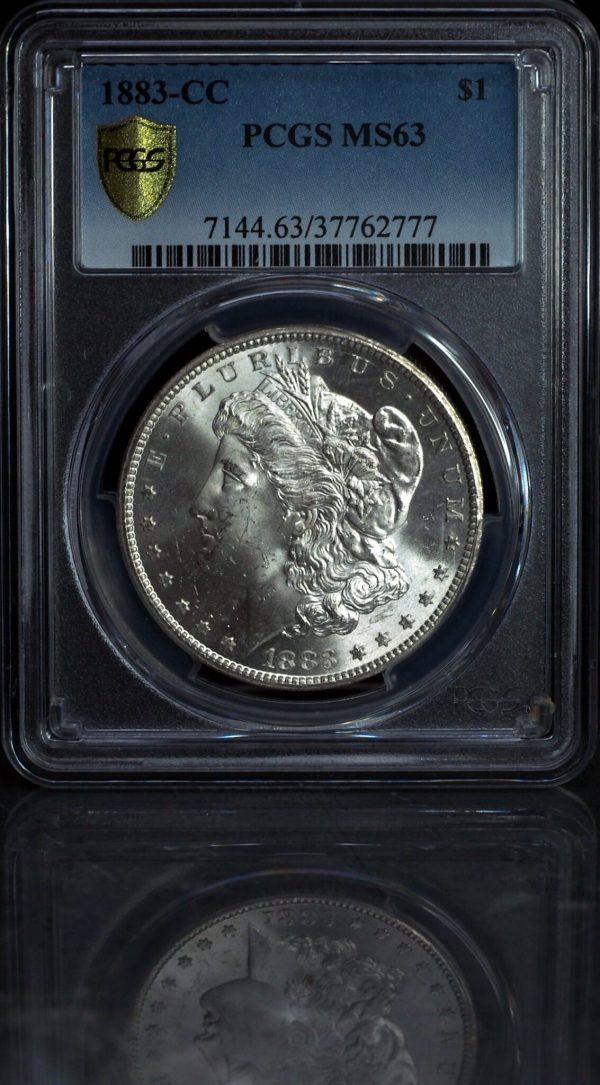 1883-CC Morgan Silver Dollar MS63 PCGS obverse
