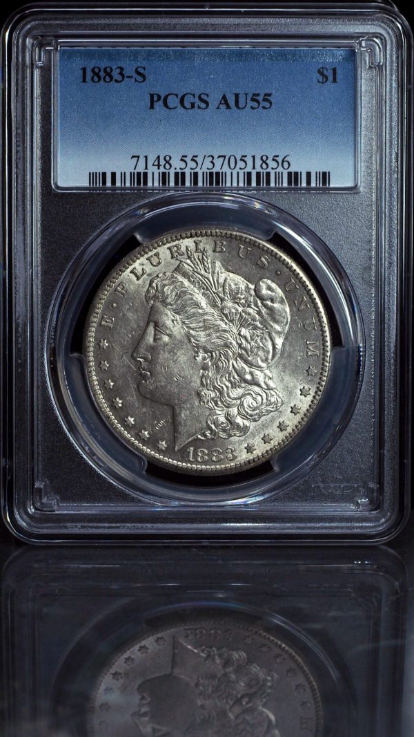 1883-S Morgan Silver Dollar AU55 PCGS obverse