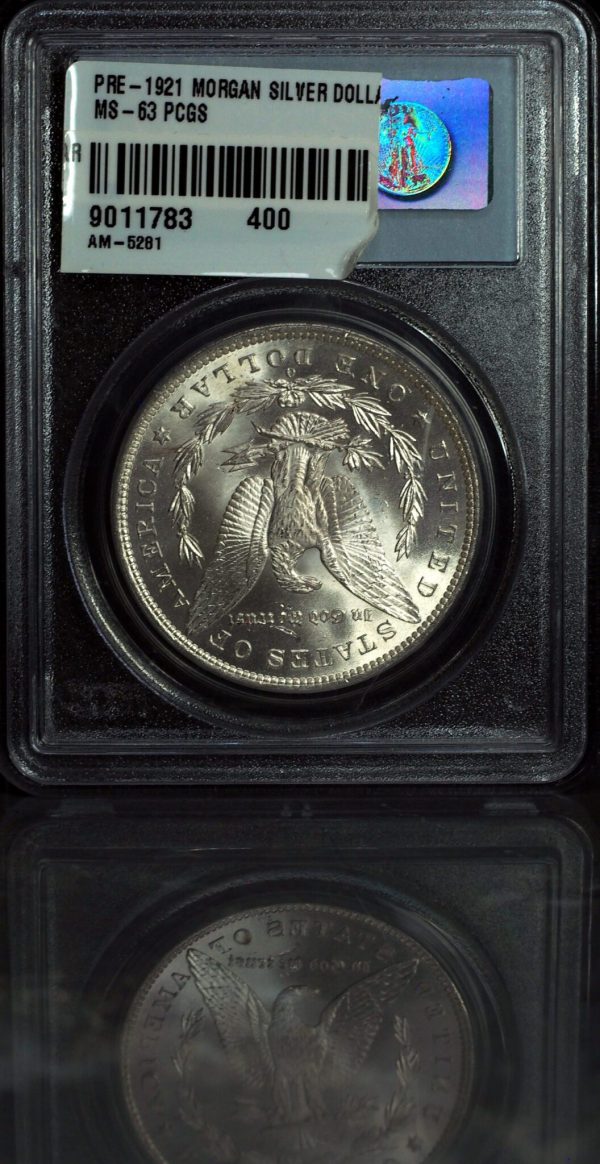 1885-O Morgan Silver Dollar MS63 PCGS reverse