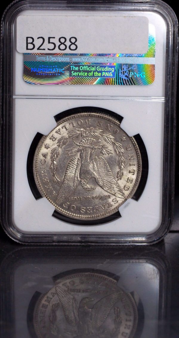 1886-O Morgan Silver Dollar AU55 NGC reverse