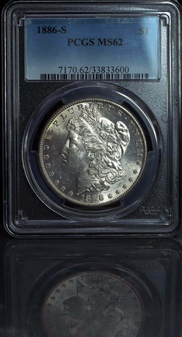 1886-S Morgan Silver Dollar MS62 PCGS obverse