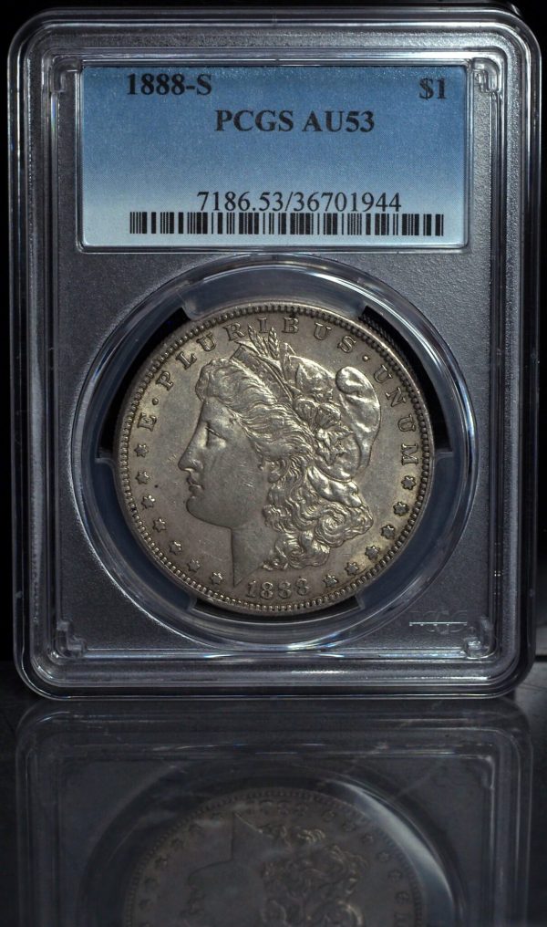 1888-S Morgan Silver Dollar AU53 PCGS obverse