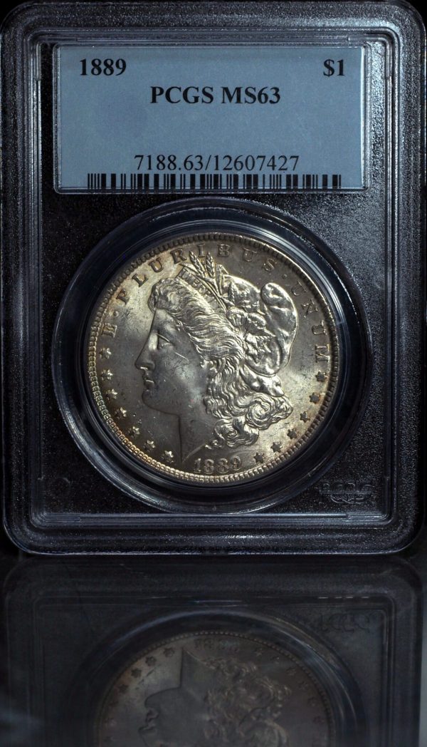 1889 Morgan Silver Dollar MS63 PCGS obverse