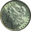 1890 Morgan Silver Dollar MS62 PCGS close up