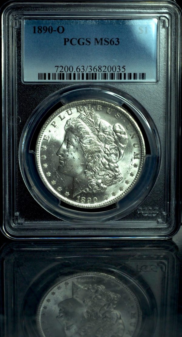 1890-O Morgan Silver Dollar MS63 PCGS obverse