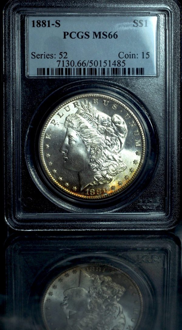 1881-S Morgan Silver Dollar MS66 PCGS obverse