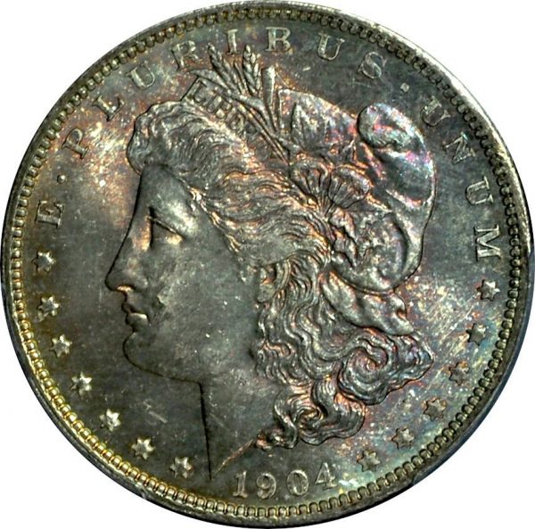1904-O Morgan Silver Dollar MS63 PCGS close up
