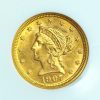 1907 $2.5 Gold Quarter Eagle Liberty Head MS62 NGC close up