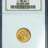 1906 $2.5 Gold Quarter Eagle Liberty Head MS62 NGC obverse