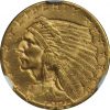 1925-D $2.5 Gold Quarter Eagle Indian Head MS63 NGC close up