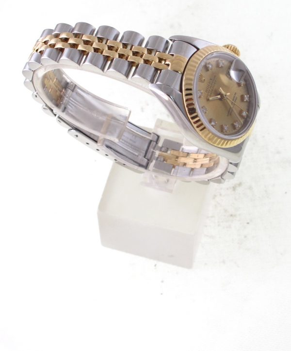 Pre-Owned Ladies Rolex Datejust (1993) Two Tone Model 69173 left view