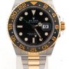 2008 Two Tone Pre-Owned Rolex GMT Master II 40MM Watch With Black Index Dial And Black Ceramic Bezel With Oyster Band Model# 116713 Front