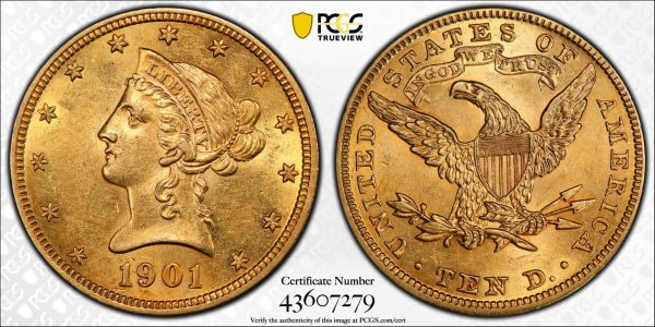 1894 $10 Gold Eagle Liberty Head MS64 True View