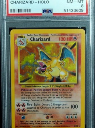 Charizard 4/102 Holo Base Pokemon Card PSA 8 NM-Mint