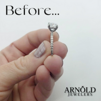 bent ring before jewelry repair in Tampa