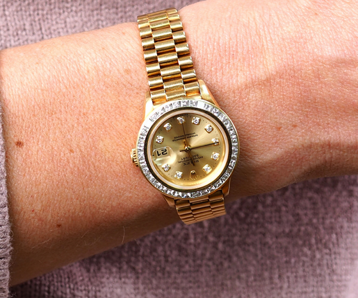 pre owned ladies rolex presidential at Arnold Jewelers