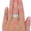 1.60ctw Baguette & Round Diamond Band Ring Platinum Modeled
