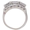 1.60ctw Baguette & Round Diamond Band Ring Platinum Profile