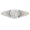 .10ct Diamond Solitaire Mid-Century Ring 18K & Platinum front