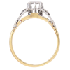 .10ct Diamond Solitaire Mid-Century Ring 18K & Platinum profile