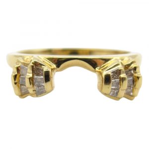 .12ctw Diamond Solitaire Ring Enhancer 14K Gold 2