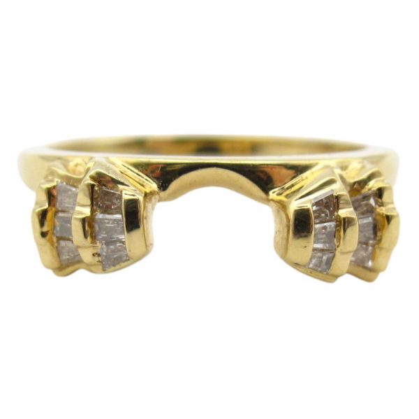 .12ctw Diamond Solitaire Ring Enhancer 14K Gold 2