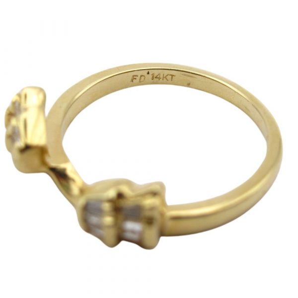 .12ctw Diamond Solitaire Ring Enhancer 14K Gold hallmark