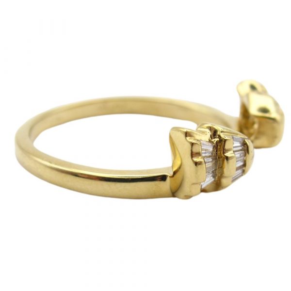 .12ctw Diamond Solitaire Ring Enhancer 14K Gold side