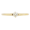 1900's .20ct Old Mine Diamond Solitaire Victorian Ring 14K Gold front