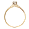 1900's .20ct Old Mine Diamond Solitaire Victorian Ring 14K Gold profile