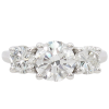 2.20ctw 3-Stone Round Diamond Engagement Ring 14K White Gold GIA