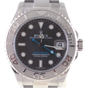 2016 Rolex Yachtmaster 37MM Rhodium Dial Front Close