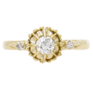 .29ctw Old European Diamond Edwardian Engagement Ring 14K front
