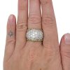4.50ctw Diamond Dome Ring 18K Gold & Platinum Modeled