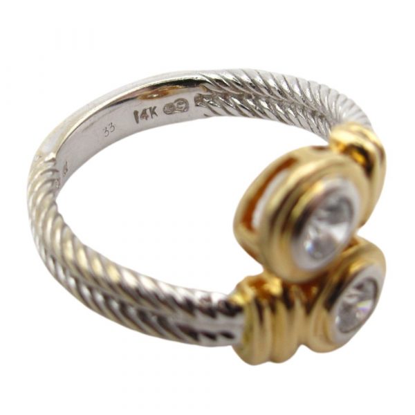 .40ctw Diamond Bypass Ring 14K hallmark