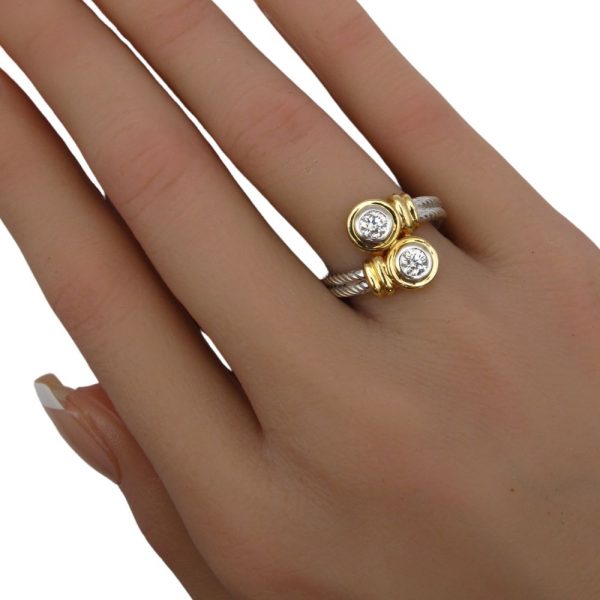 .40ctw Diamond Bypass Ring 14K hand