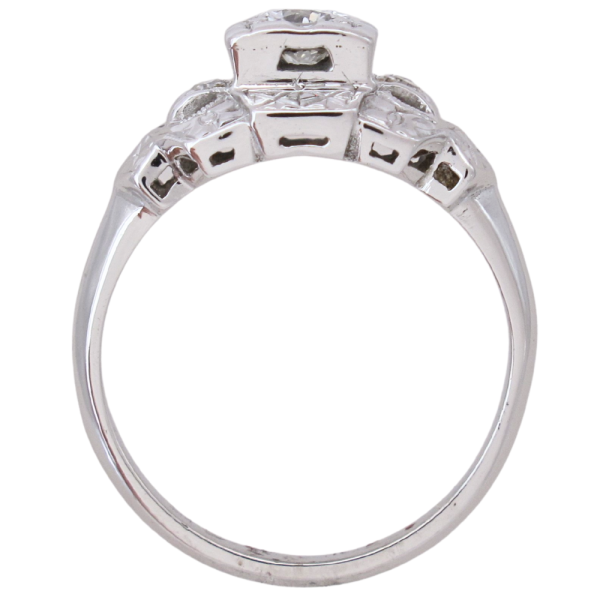 .45ctw Diamond Art Deco Engagement Ring 14K Gold side