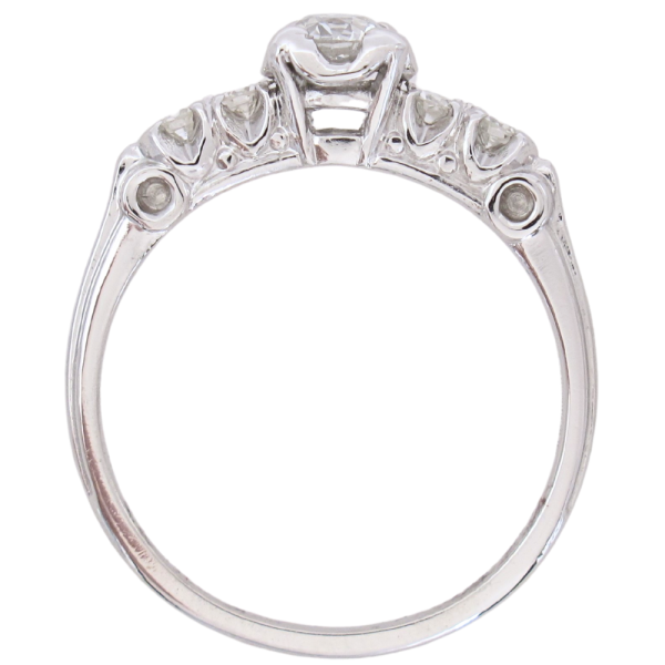 .46ctw Old European Diamond Art Deco Engagement Ring Platinum profile
