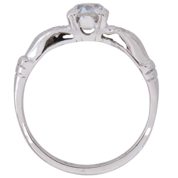 .65ctw Old European Diamond Art Deco Engagement Ring Platinum profile