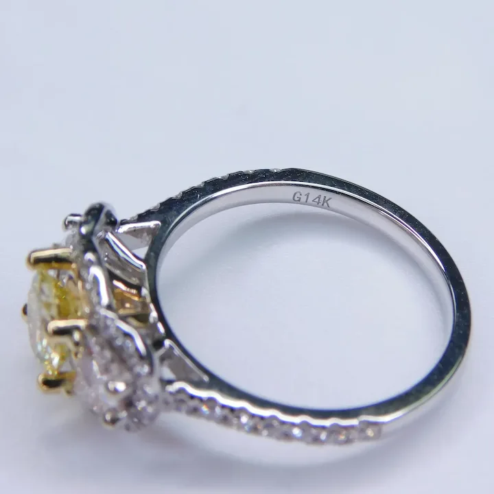 Buy GIA Certified .ct Natural Fancy Yellow Diamond Engagement