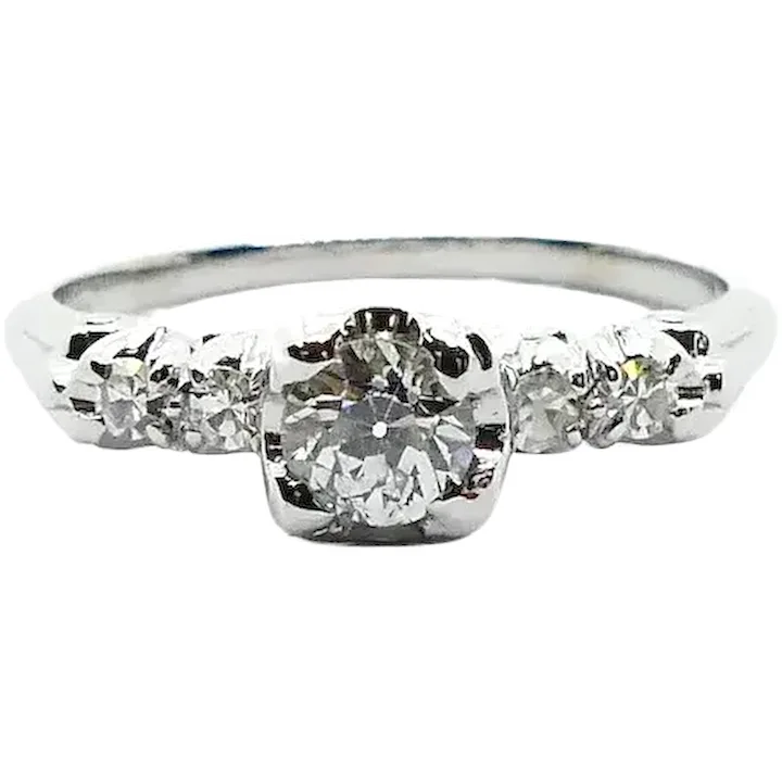 .46ctw Art Deco Engagement Ring Platinum