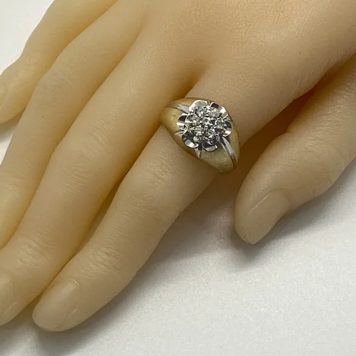 Solitaire Mens Diamond Ring in 18K Gold - 235-DR166 in 3.500 Grams