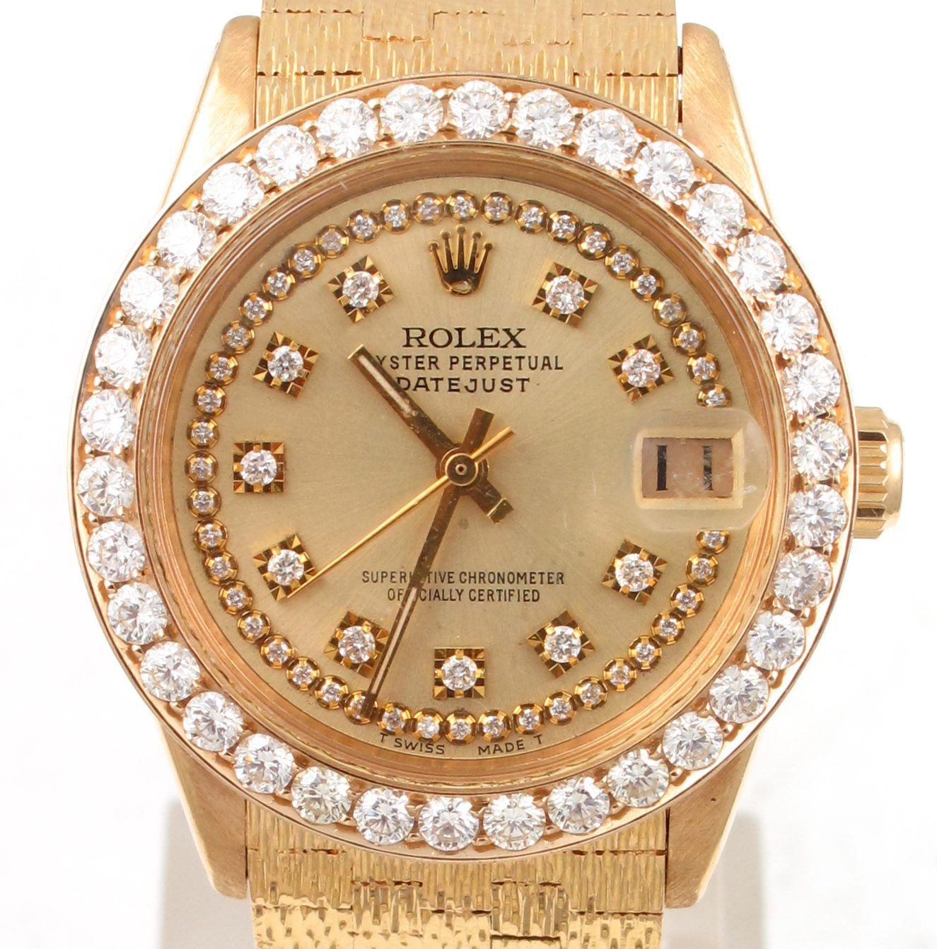 Buy Pre-Owned Rolex Oyster Perpetual Datejust (1966) Yellow Gold 6629 ...