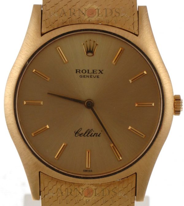 Pre-owned 1966 Vintage Rolex Cellini Watch 18k Yellow