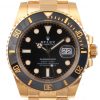 Pre-Owned Rolex Submariner 40MM 2018 18kt Yellow Gold Watch With Black Dial And Black Ceramic Bezel With Oyster Band Model# 116618LN face view