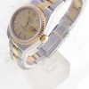 Pre-Owned 2000 Ladies Two Tone Gold Datejust 26MM Watch With Champagne Stick Dial And Fluted Bezel With Oyster Band Model#79173