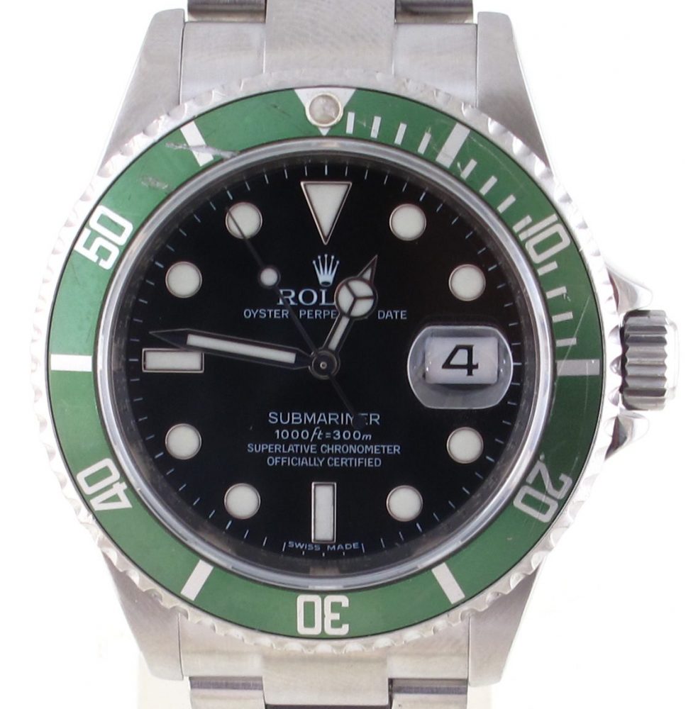 Konklusion champignon identifikation Buy Pre-Owned Rolex Anniversary Submariner Kermit (2007) Stainless Steel  16610LV Online | Arnold Jewelers