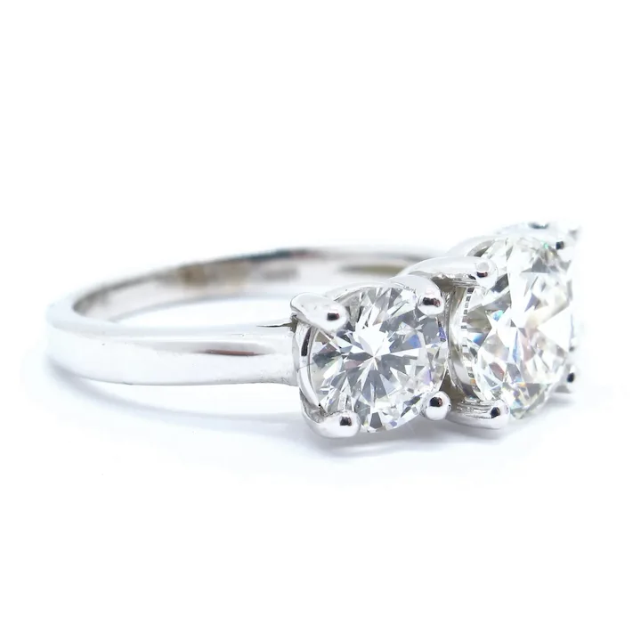 2.89 ctw GIA Certified Round Brilliant Diamond Engagement Ring 14k White Gold 143