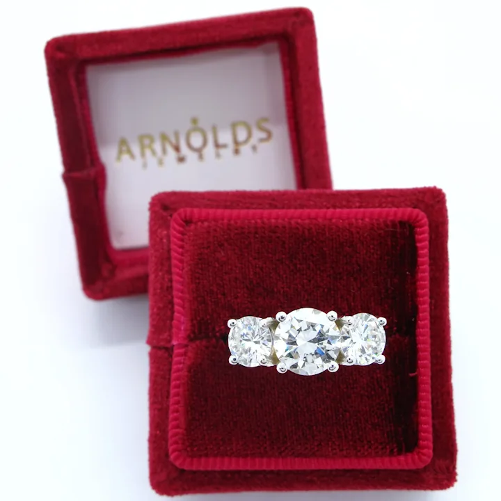 2.89 ctw GIA Certified Round Brilliant Diamond Engagement Ring 14k White Gold 143